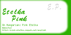 etelka pink business card